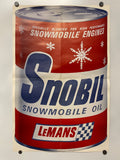 Snobil Snowmobile Oil Le Mans Vintage Racing Advertising Poster 1960s | Happiest Kid Finds Happiest Kid Finds