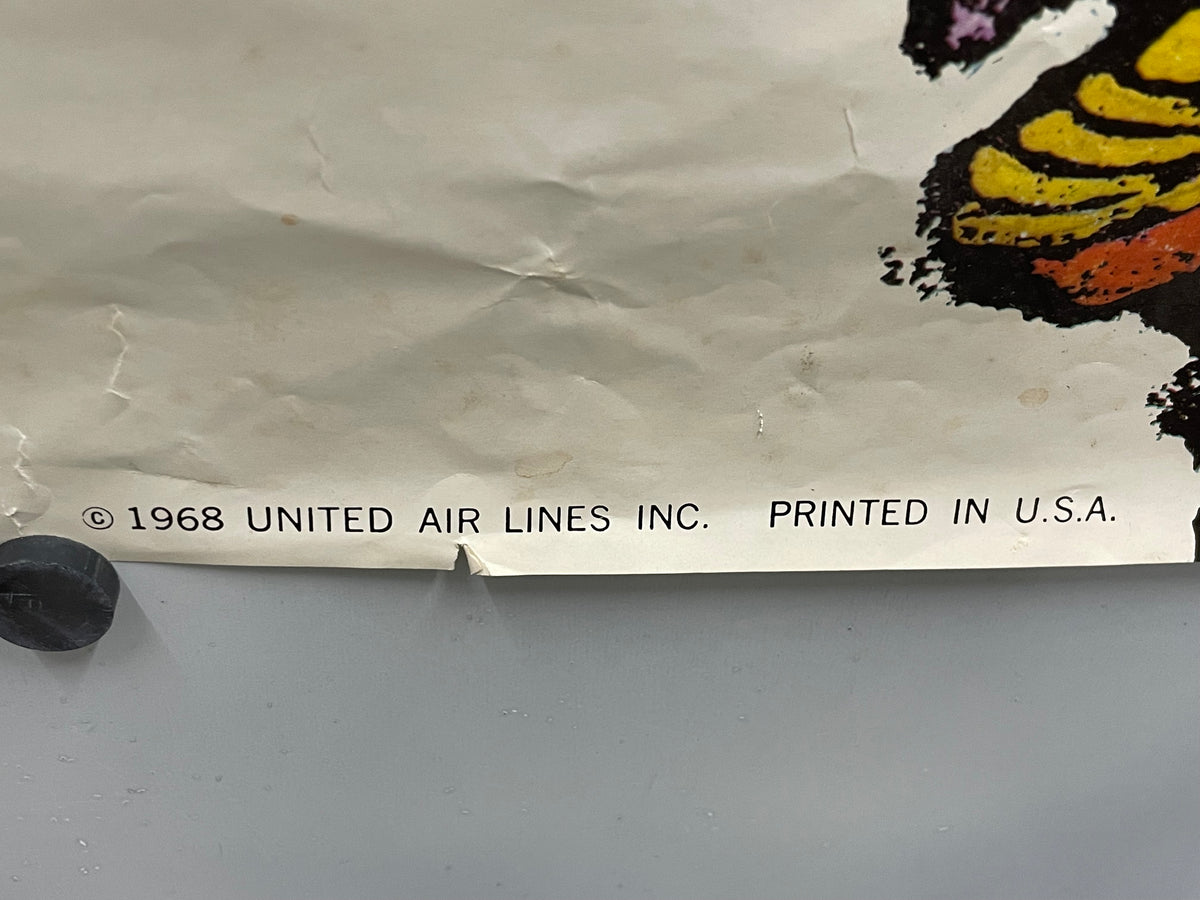 vintage travel poster, Denver - United Air Lines, 1968 - HAPPIEST KID FINDS - Museum-quality antique and vintage posters, original art, preservation and restoration