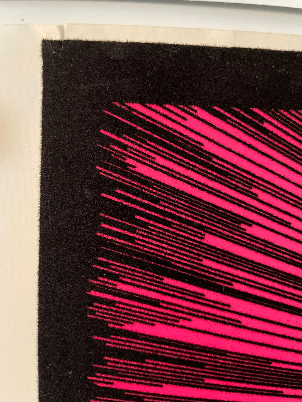 The Skier Psychedelic Flocked Blacklight Vintage Poster c. 1970 Happiest Kid Finds