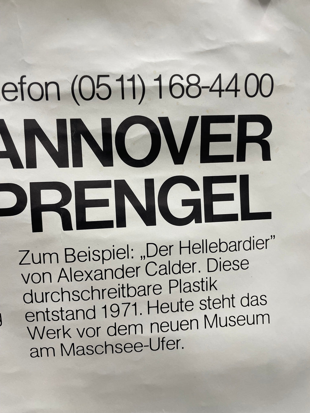 rare and vintage Kunstmuseum Hannover Mit Sammlung Sprengel - Calder, exhibition poster, 1979 - HAPPIEST KID FINDS - Museum-quality antique and vintage posters, original art, preservation and restoration