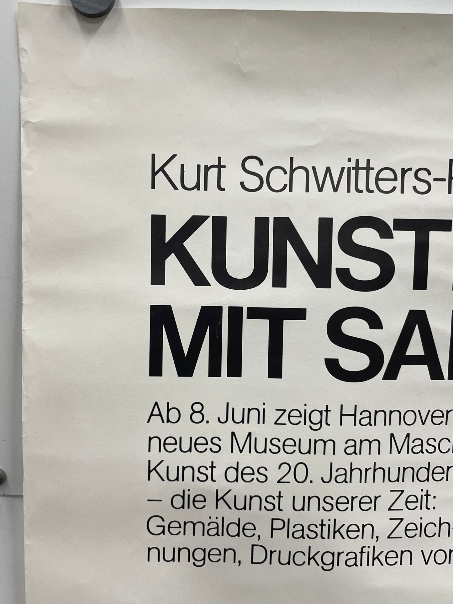 rare and vintage Kunstmuseum Hannover Mit Sammlung Sprengel - Schwitters, exhibition poster, 1979 - HAPPIEST KID FINDS - Museum-quality antique and vintage posters, original art, preservation and restoration