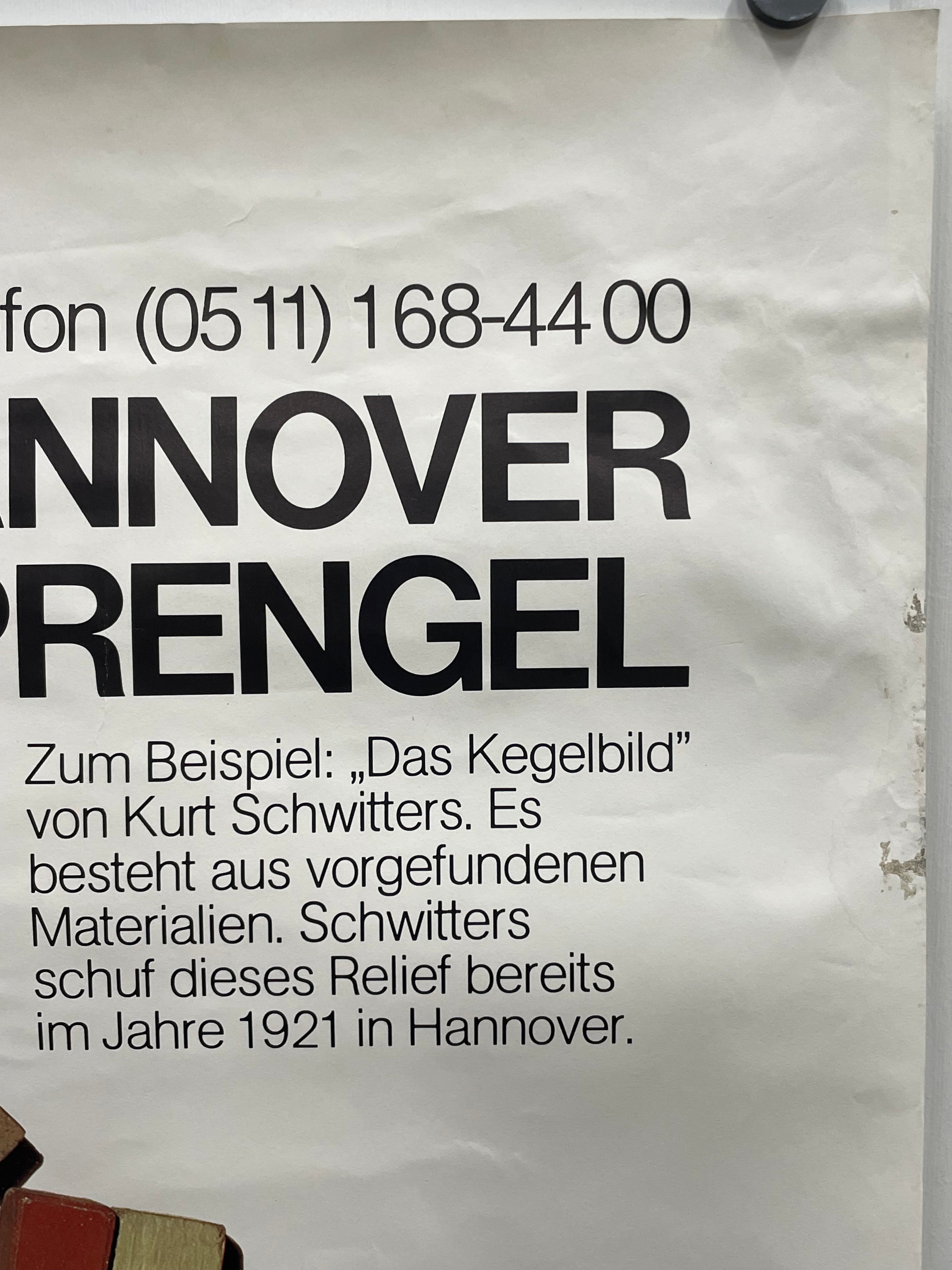 rare and vintage Kunstmuseum Hannover Mit Sammlung Sprengel - Schwitters, exhibition poster, 1979 - HAPPIEST KID FINDS - Museum-quality antique and vintage posters, original art, preservation and restoration