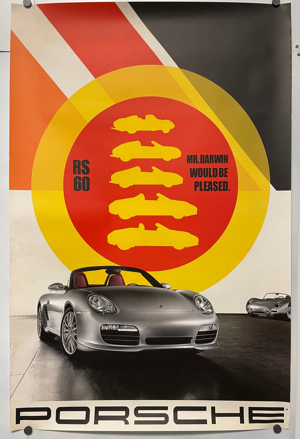 Porsche RS60 Mr. Darwin Would Be Pleased Original Showroom Poster 2008 | Happiest Kid Finds Happiest Kid Finds