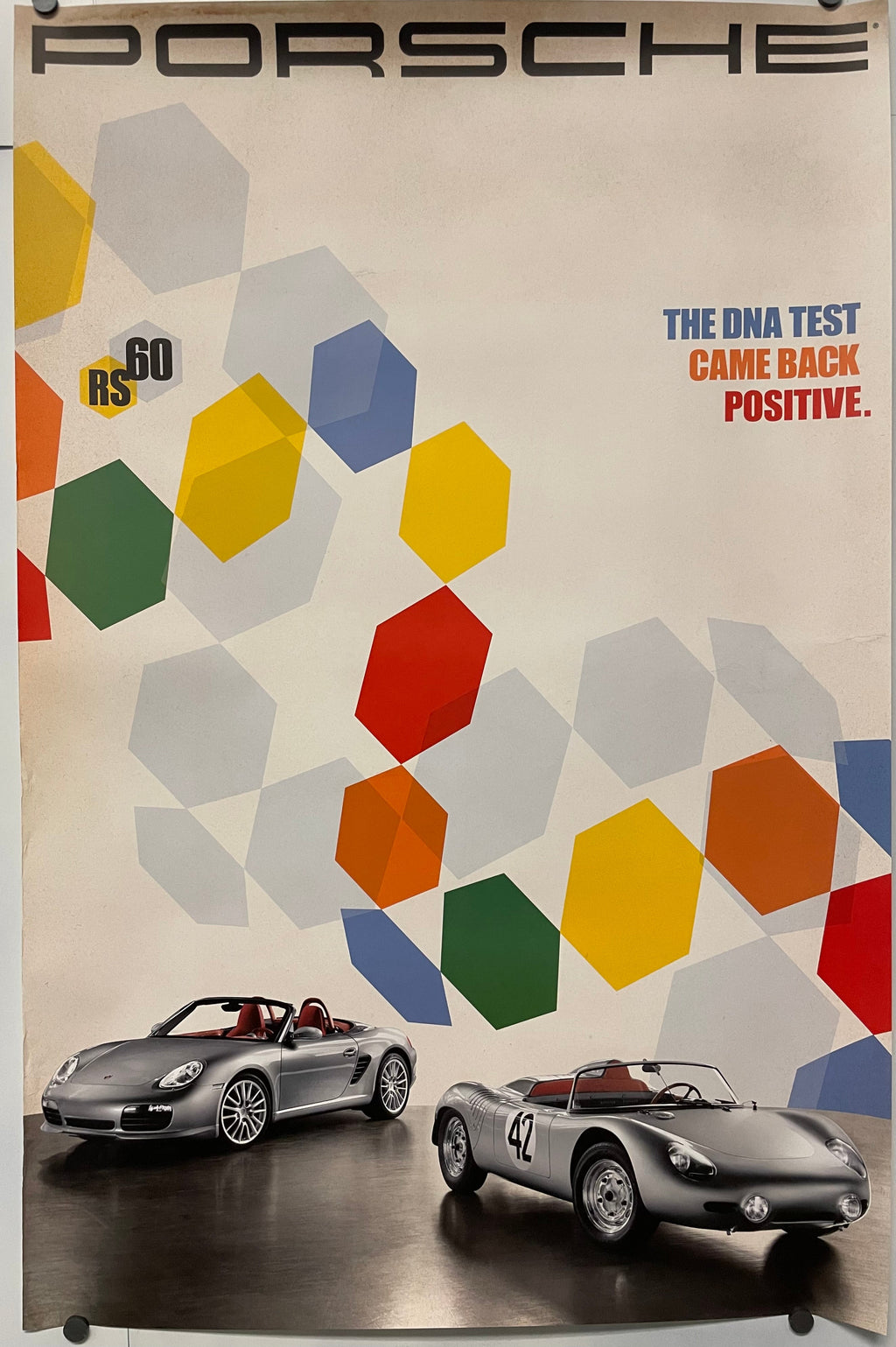 Porsche RS60 The DNA Test Came Back Positive Original Showroom Poster 2008 | Happiest Kid Finds Happiest Kid Finds
