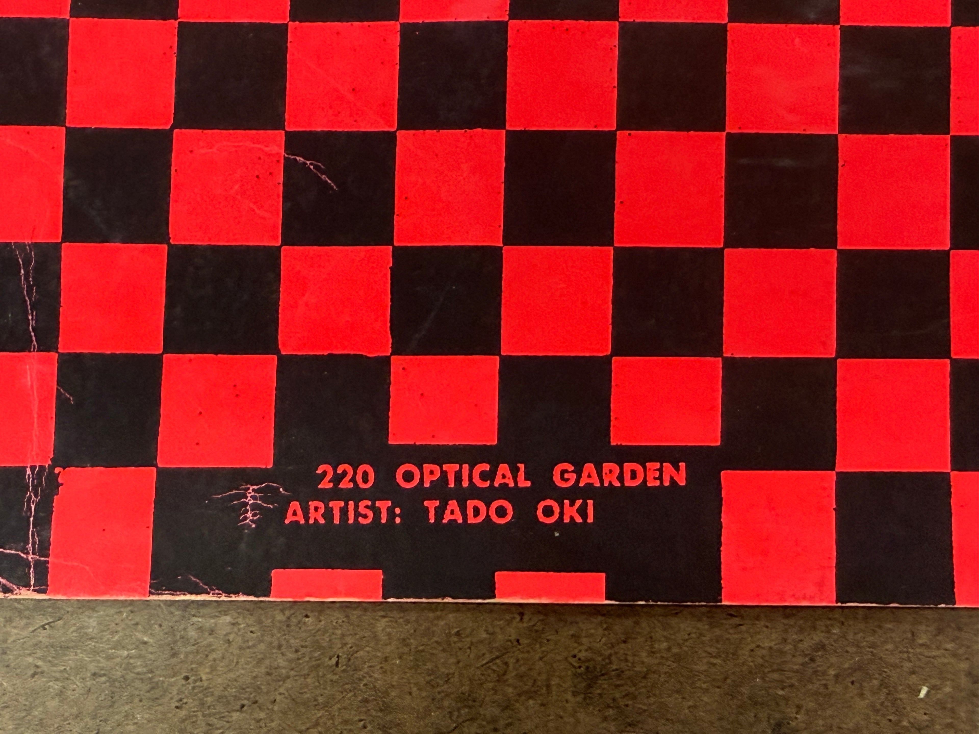 vintage blacklight poster Optical Garden 1970