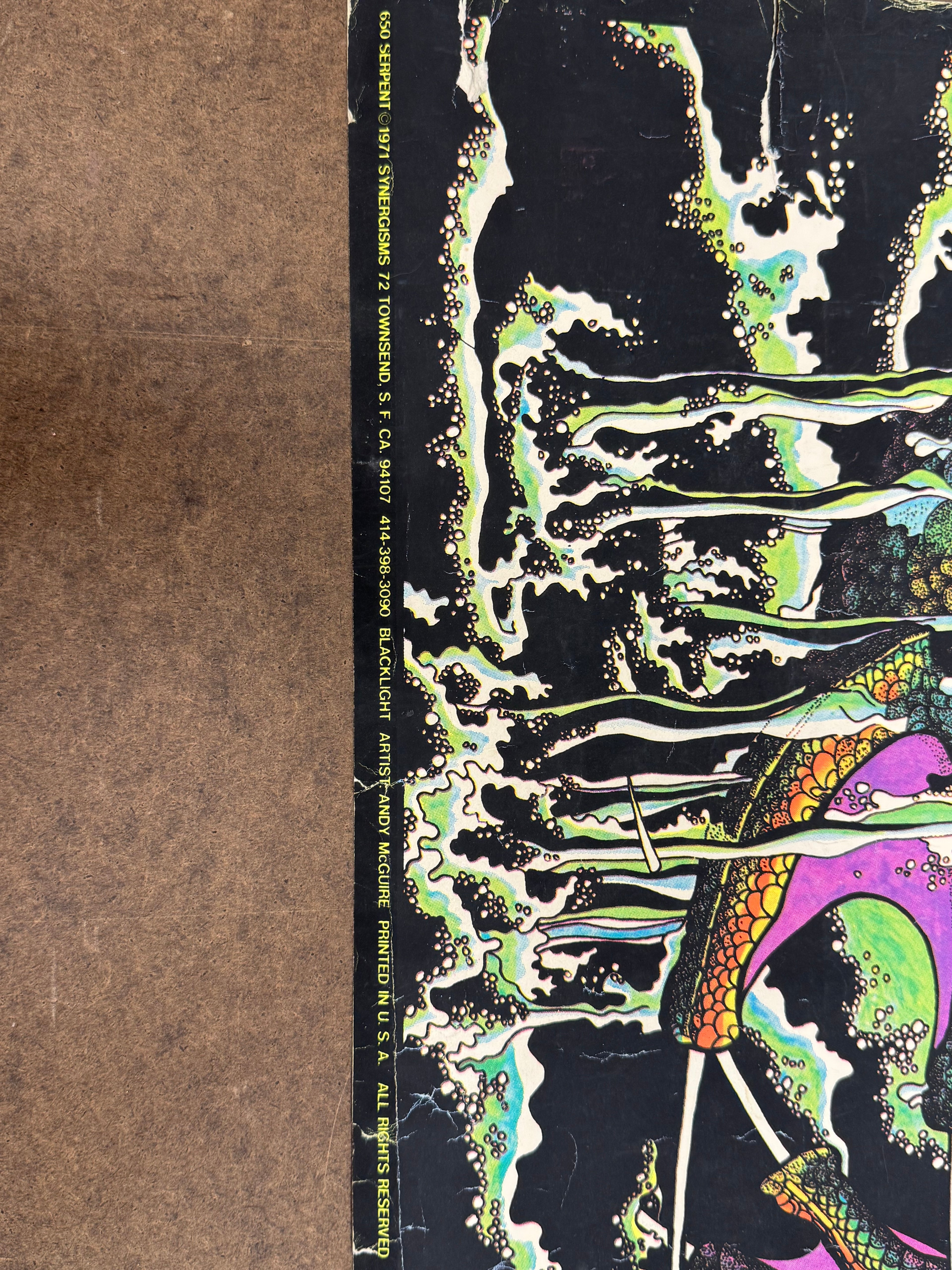 vintage blacklight poster Serpent 1971 | Happiest Kid Finds