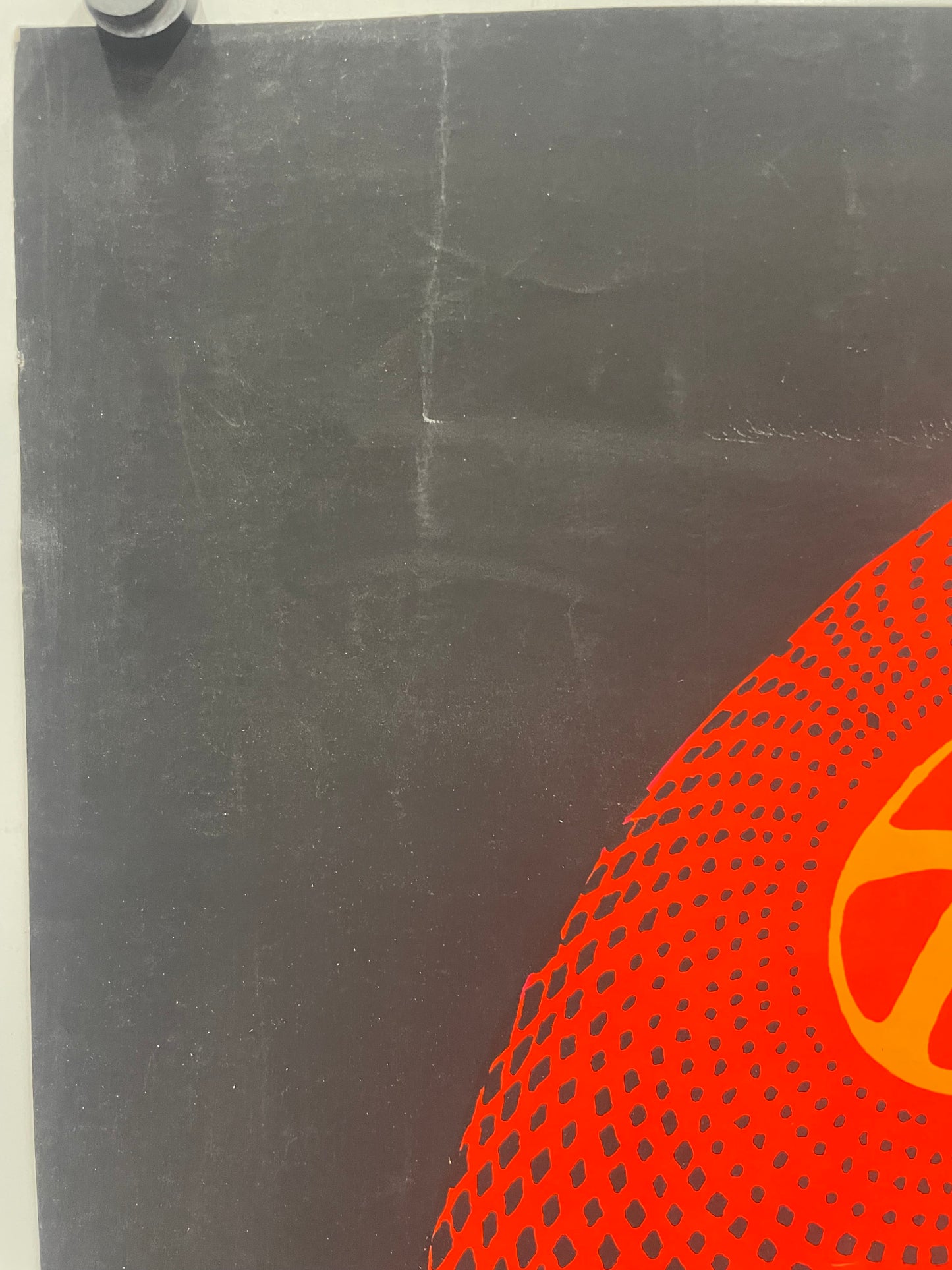 Rare and Vintage, Peace on Earth, screen printed black light poster, 1970