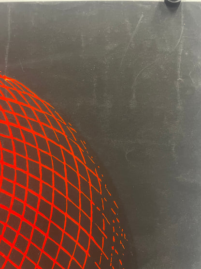 Rare and Vintage, Peace on Earth, screen printed black light poster, 1970