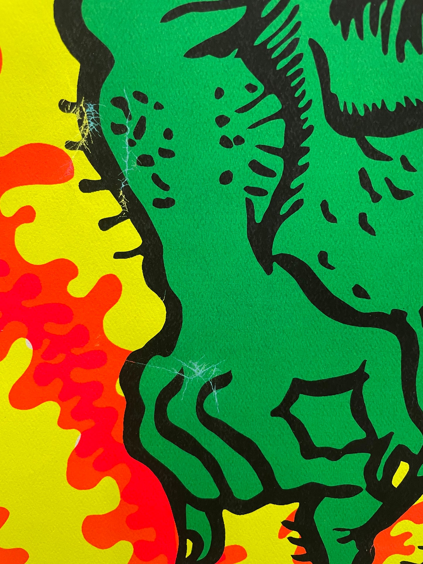 rare and vintage, Make Love Not War,  screen-printed black light poster, 1969