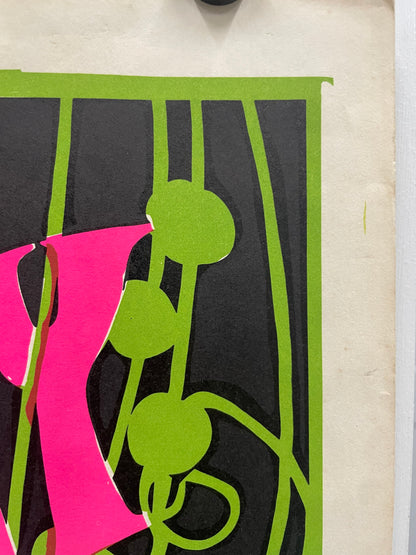 fun and lively vintage Snoopy, FEELIN' GROOVY, lithographic commercial poster, c.1969