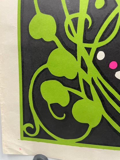 fun and lively vintage Snoopy, FEELIN' GROOVY, lithographic commercial poster, c.1969