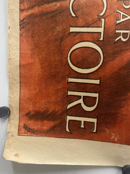 antique, 3e Emprunt de la Défense Nationale, lithographic French WW1 poster, 1917