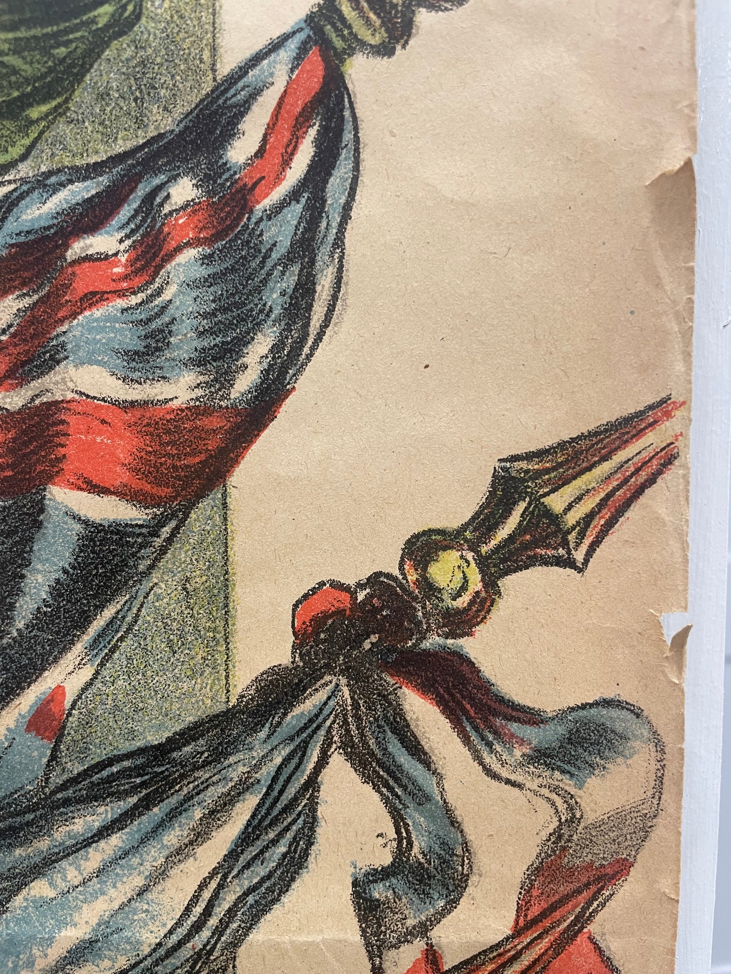 antique, L’Emprunt de la Liberation, lithographic French WW1 poster, 1918