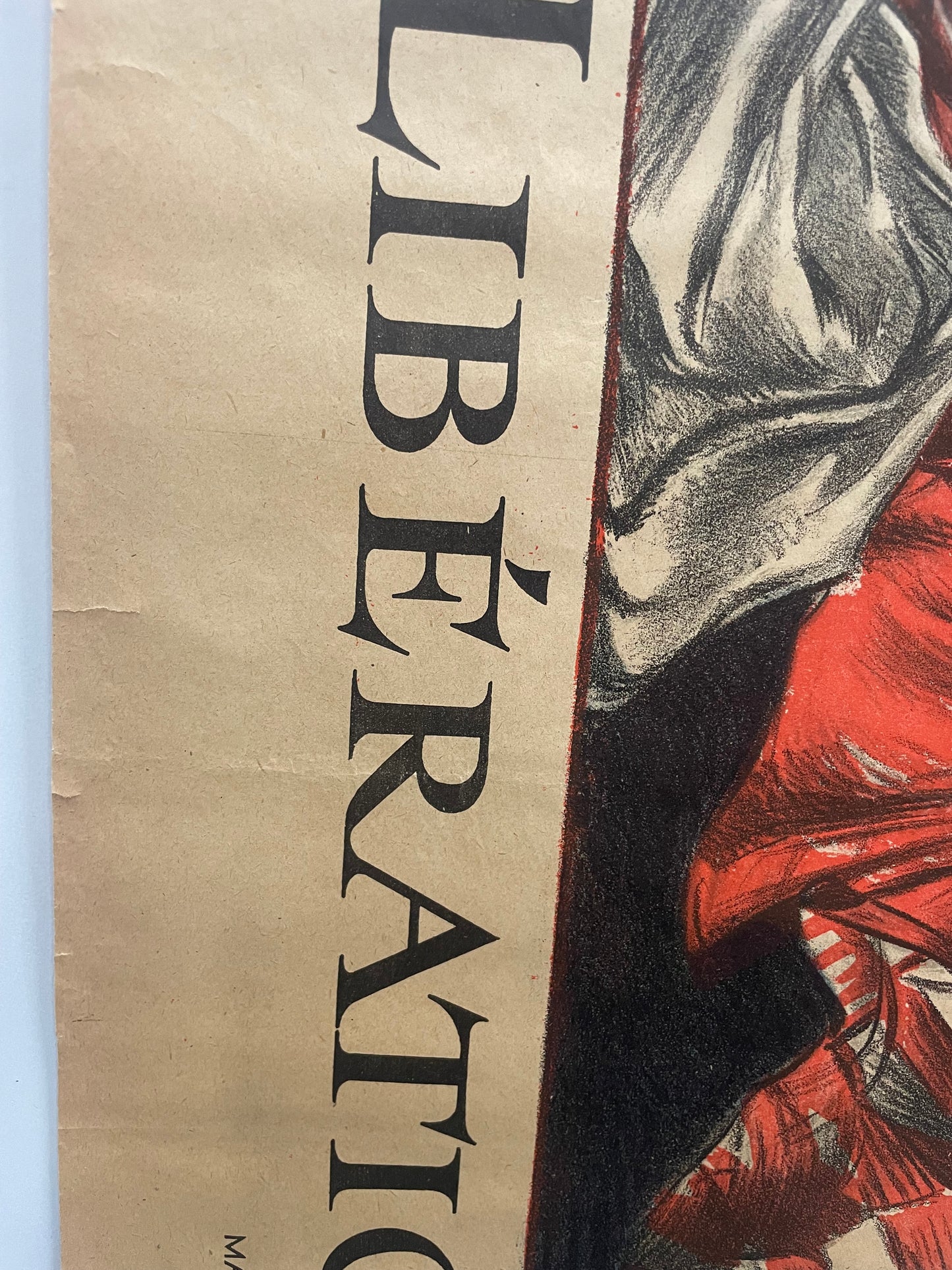 antique, L’Emprunt de la Liberation, lithographic French WW1 poster, 1918