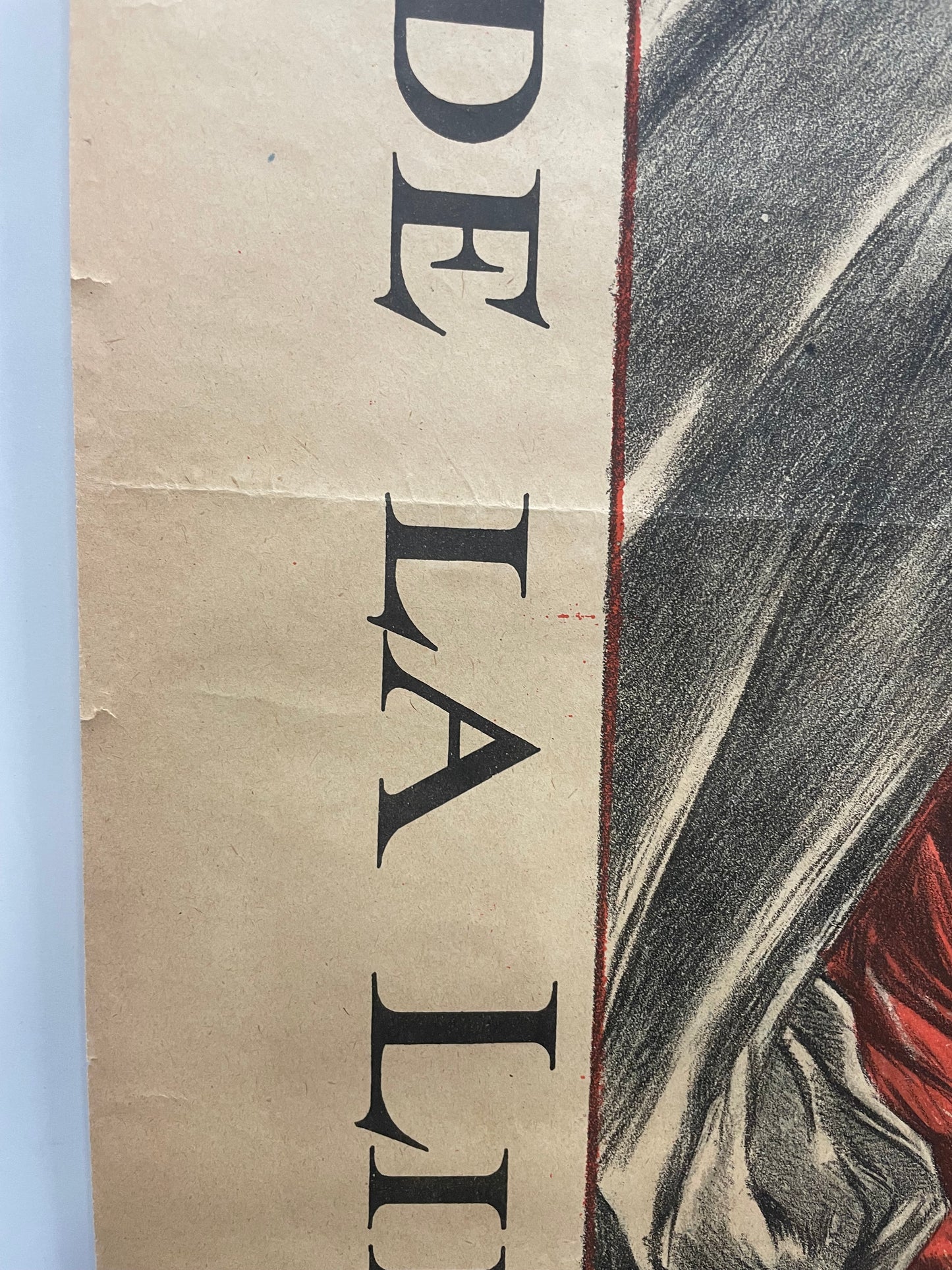 antique, L’Emprunt de la Liberation, lithographic French WW1 poster, 1918