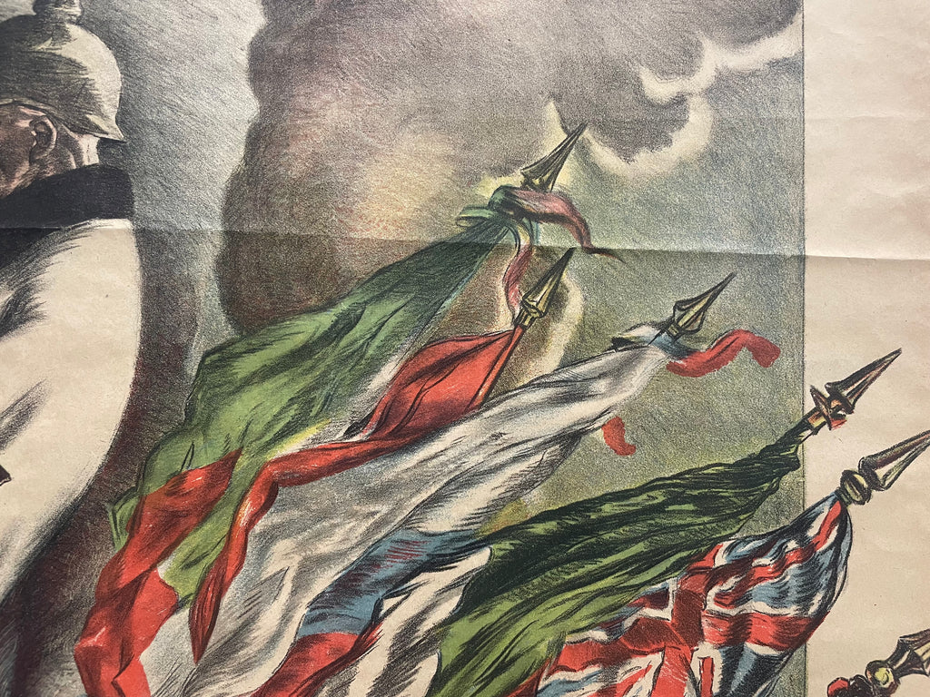 antique, L’Emprunt de la Liberation, lithographic French WW1 poster, 1918 - HAPPIEST KID FINDS - Museum-quality antique and vintage posters, original art, preservation and restoration