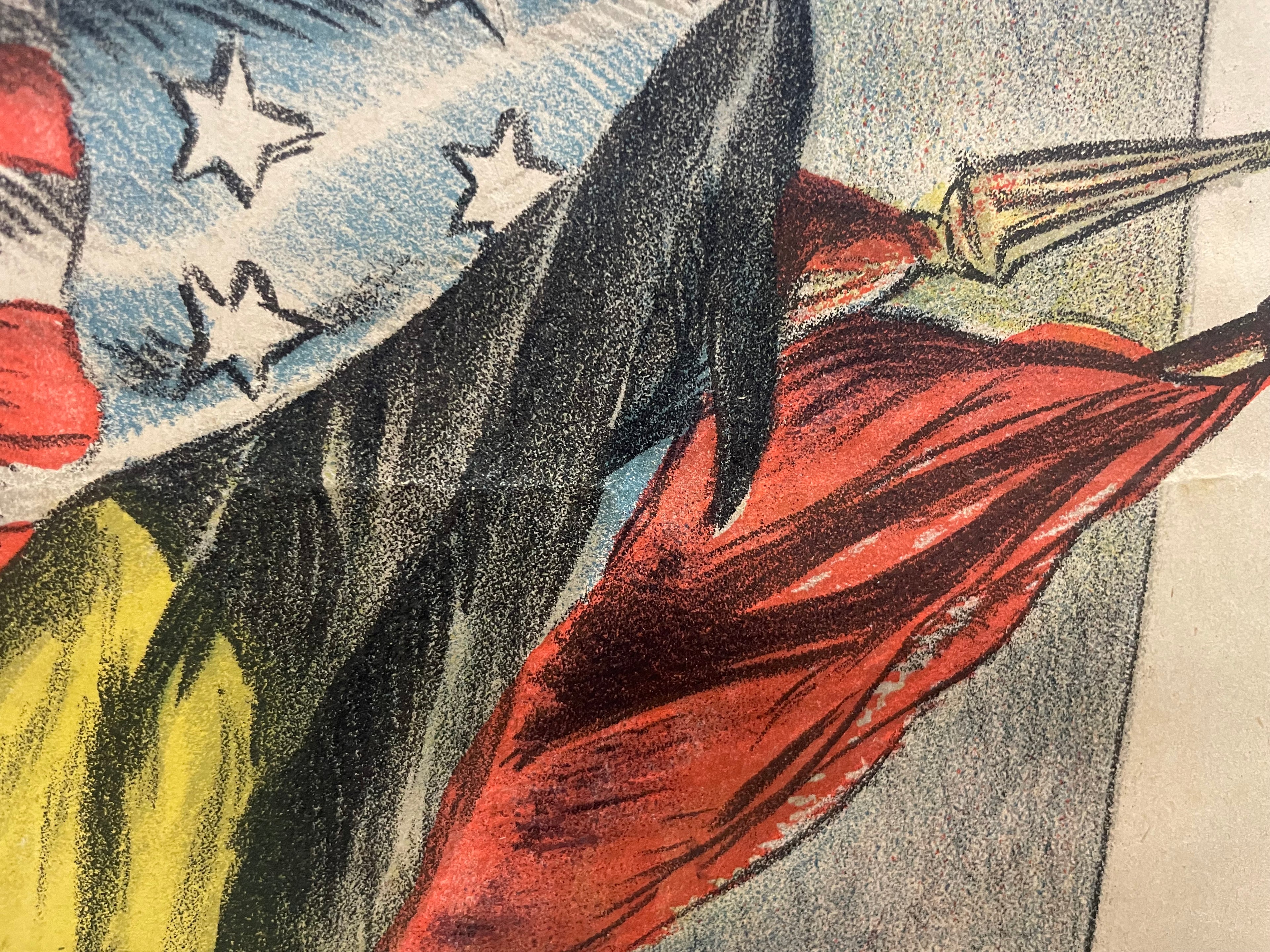 antique, L’Emprunt de la Liberation, lithographic French WW1 poster, 1918 - HAPPIEST KID FINDS - Museum-quality antique and vintage posters, original art, preservation and restoration