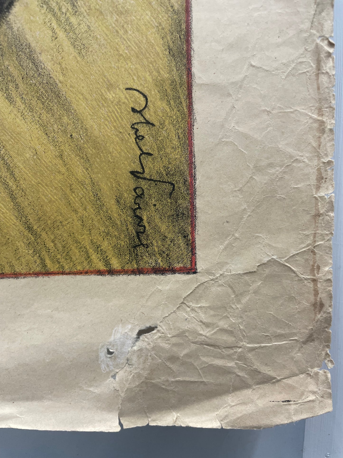 antique, Credit Lyonnais - Souscrivez av 4. Emprunt Nationale, lithographic French WW1 poster, c.1918