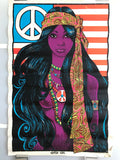 Gypsy Girl Vintage Blacklight Hippie Poster c.1969 | Happiest Kid Finds Happiest Kid Finds