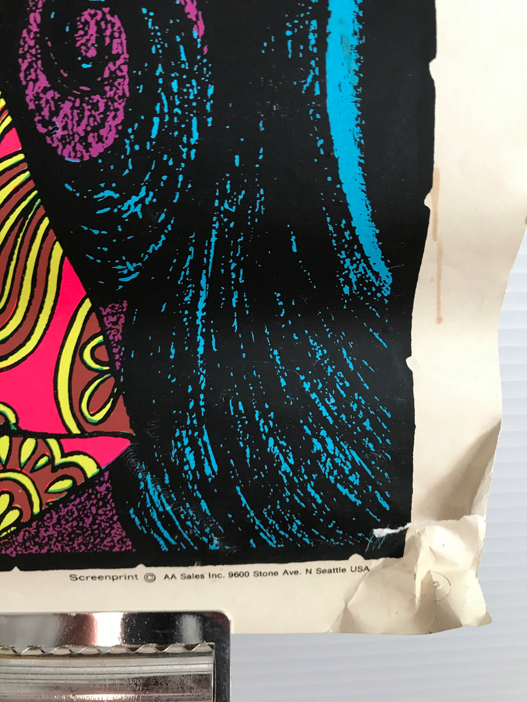 Gypsy Girl Vintage Blacklight Hippie Poster c.1969 | Happiest Kid Finds Happiest Kid Finds