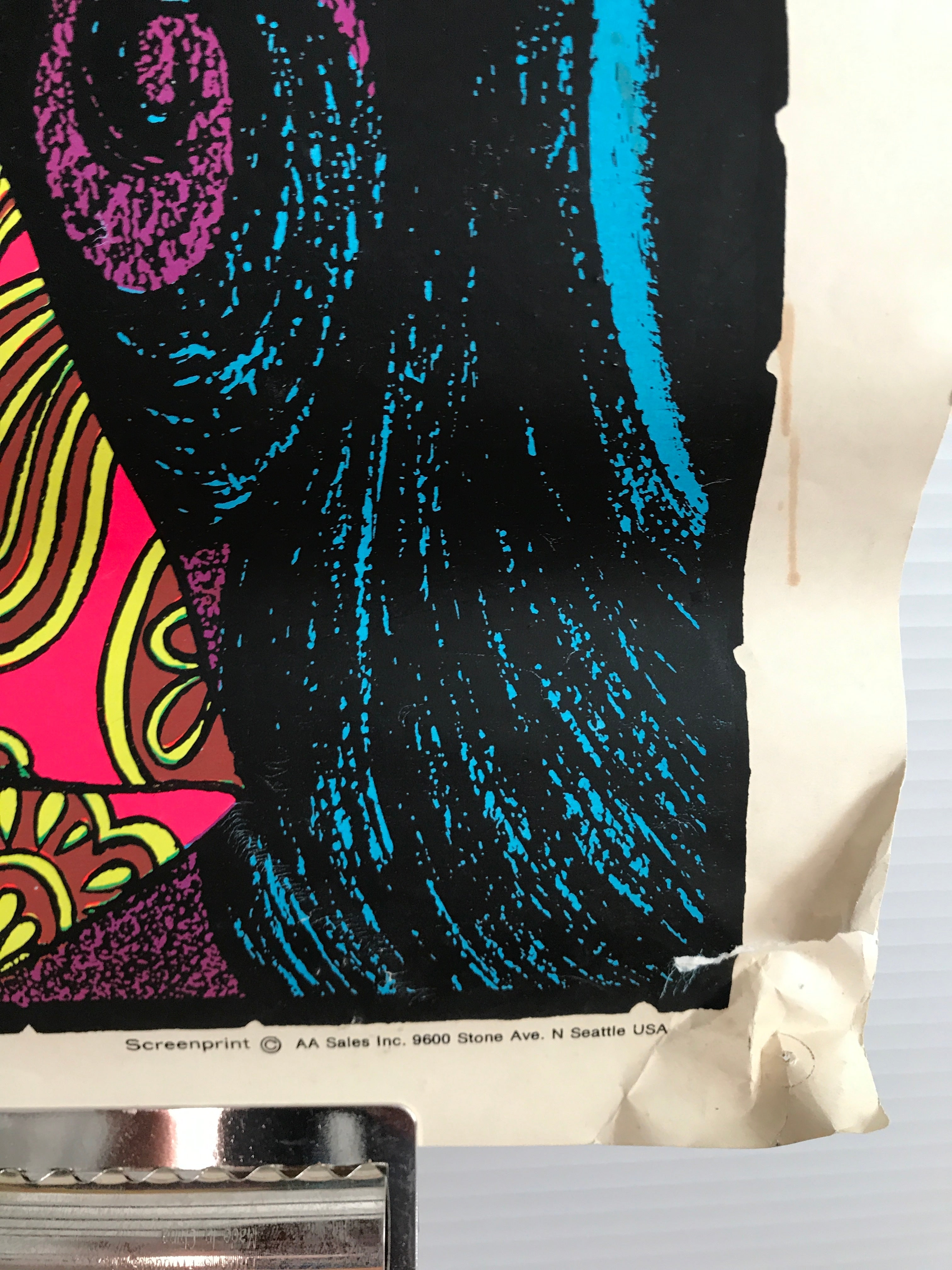 Gypsy Girl Vintage Blacklight Hippie Poster c.1969 | Happiest Kid Finds Happiest Kid Finds