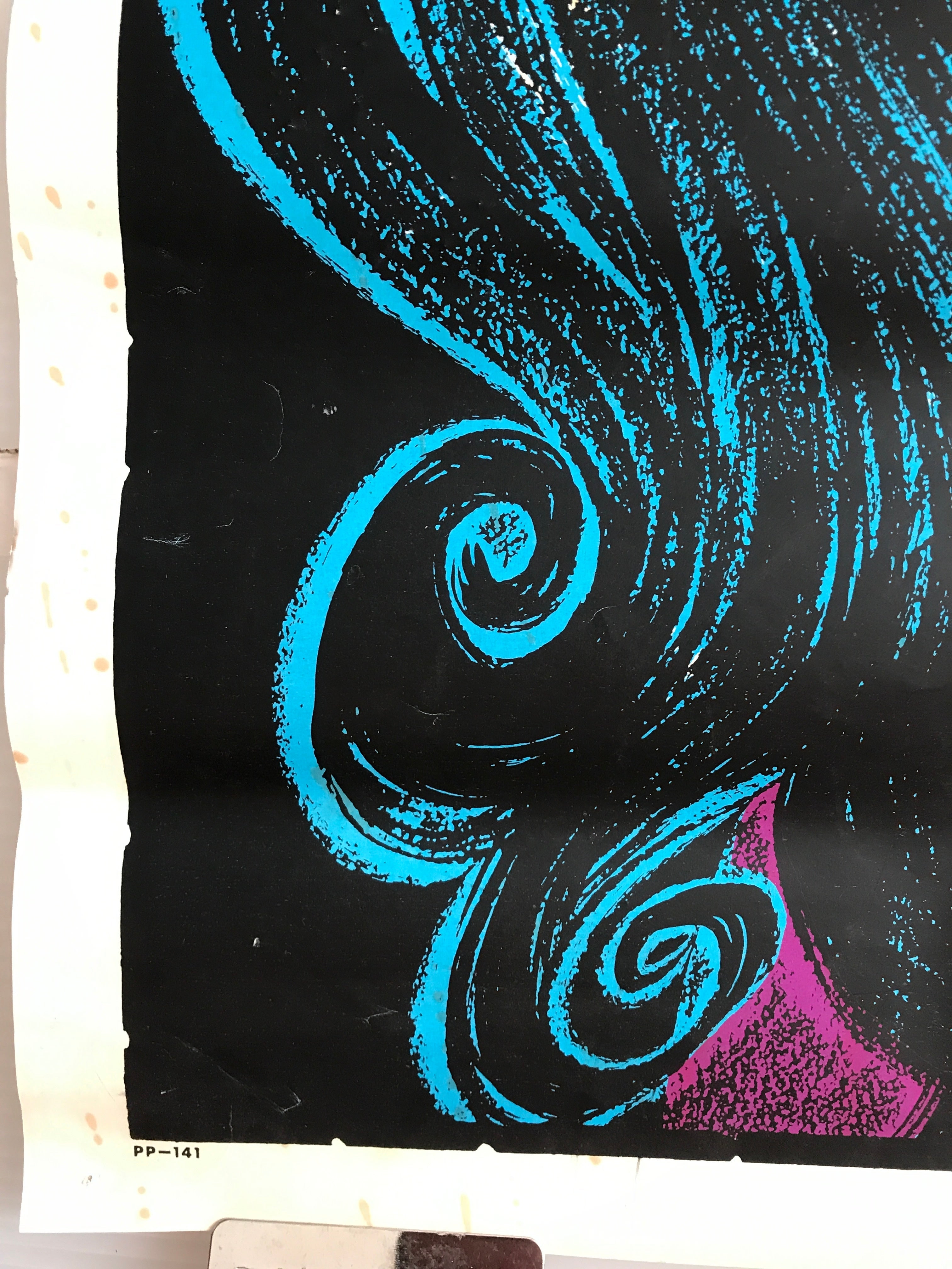Gypsy Girl Vintage Blacklight Hippie Poster c.1969 | Happiest Kid Finds Happiest Kid Finds