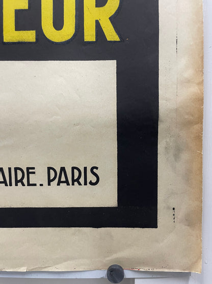 antique, La Bougie Colin - Fouette le Moteur, lithographic poster, c.1930