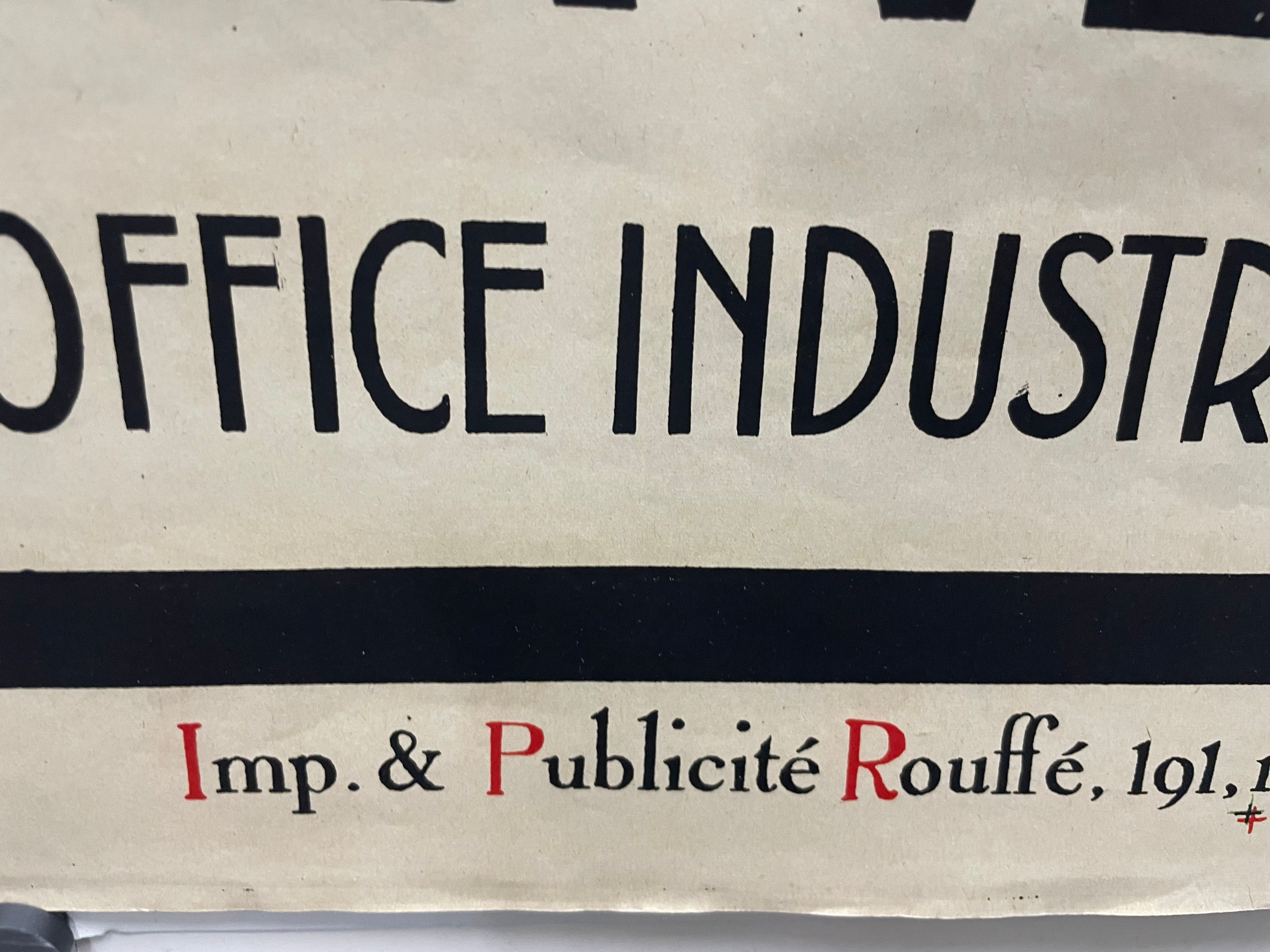 antique, La Bougie Colin - Fouette le Moteur, lithographic poster, c.1930 - HAPPIEST KID FINDS - Museum-quality antique and vintage posters, original art, preservation and restoration
