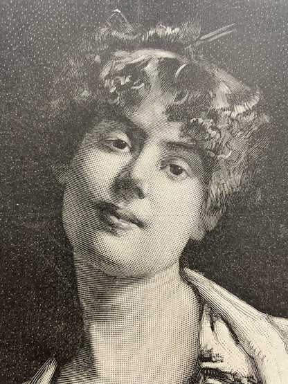 antique, A Japanese Fantasy, engraving from a Harper’s Bazar publication, 1884