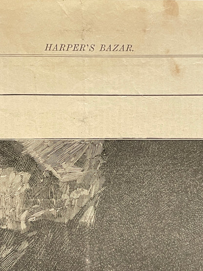 antique, A Japanese Fantasy, engraving from a Harper’s Bazar publication, 1884