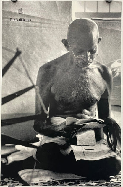 Apple ‘Think Different’ Mahatma Gandhi ("Leader") offset lithographic poster from the Educators Set