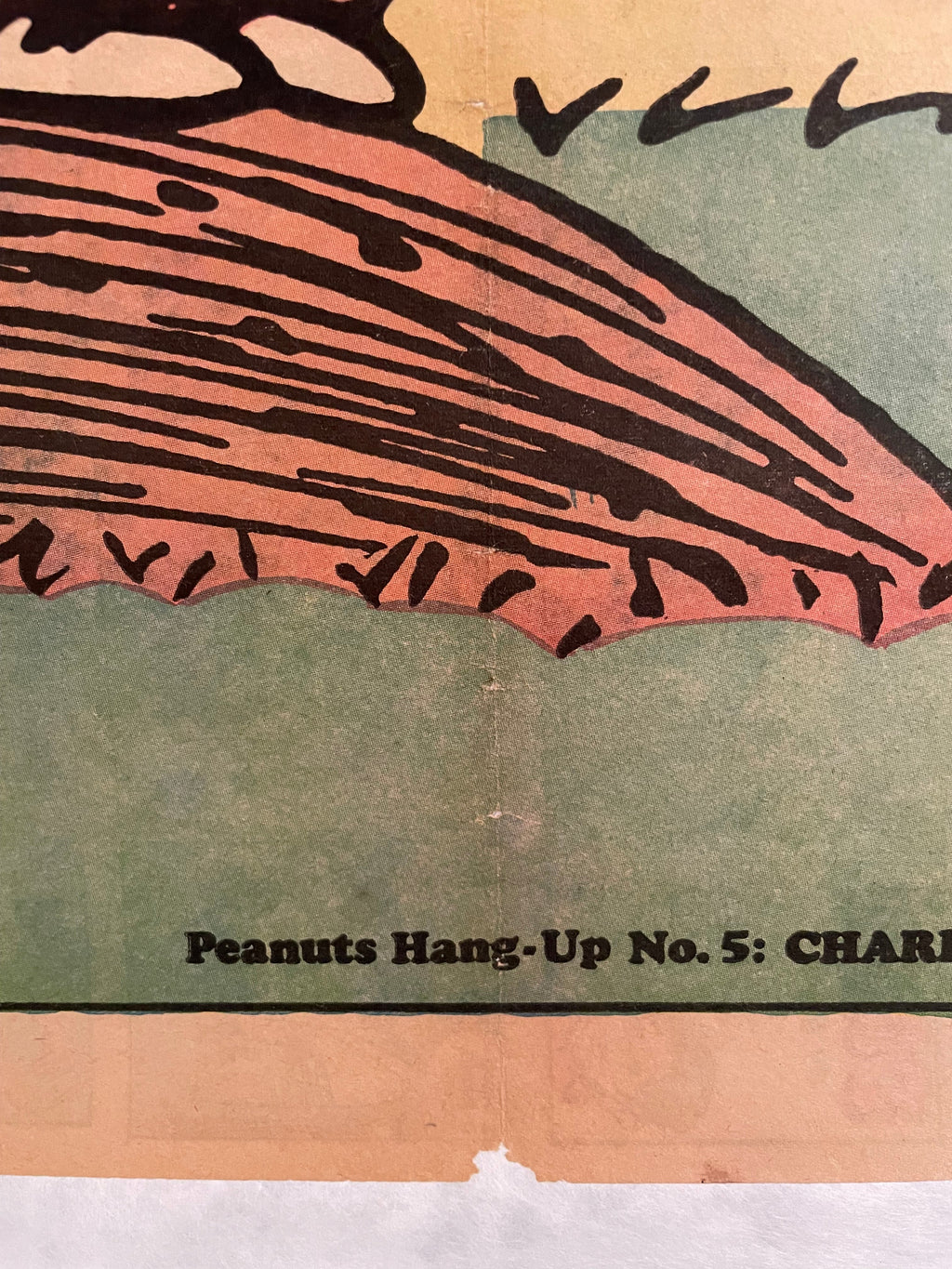 Peanuts Hang-Up No. 5: Charlie Brown and Snoopy (Drool-Ball), Original Vintage Poster, 1968 by United Feature Syndicate for Chicago Tribune Happiest Kid Finds