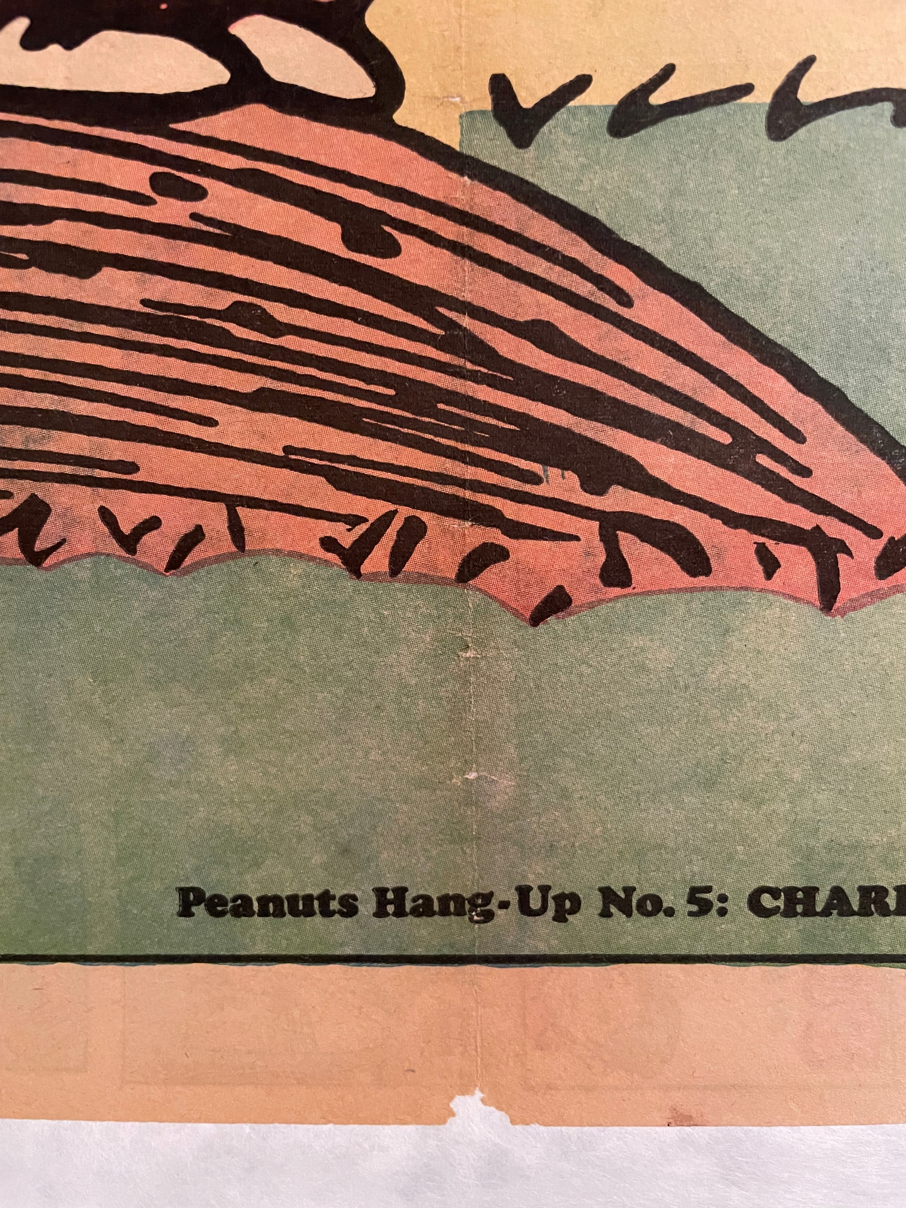 Peanuts Hang-Up No. 5: Charlie Brown and Snoopy (Drool-Ball), Original Vintage Poster, 1968 by United Feature Syndicate for Chicago Tribune Happiest Kid Finds