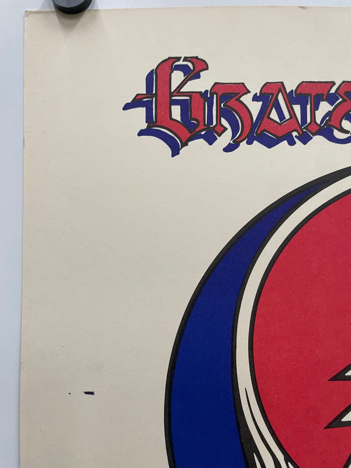 rare and vintage, GRATEFUL DEAD - Steal Your Face, music album promo poster produced by Atlantic Recording Corp., 1977 - HAPPIEST KID FINDS - Museum-quality antique and vintage posters, original art, preservation and restoration
