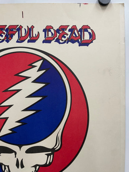 rare and vintage, GRATEFUL DEAD - Steal Your Face, music album promo poster produced by Atlantic Recording Corp., 1977 - HAPPIEST KID FINDS - Museum-quality antique and vintage posters, original art, preservation and restoration