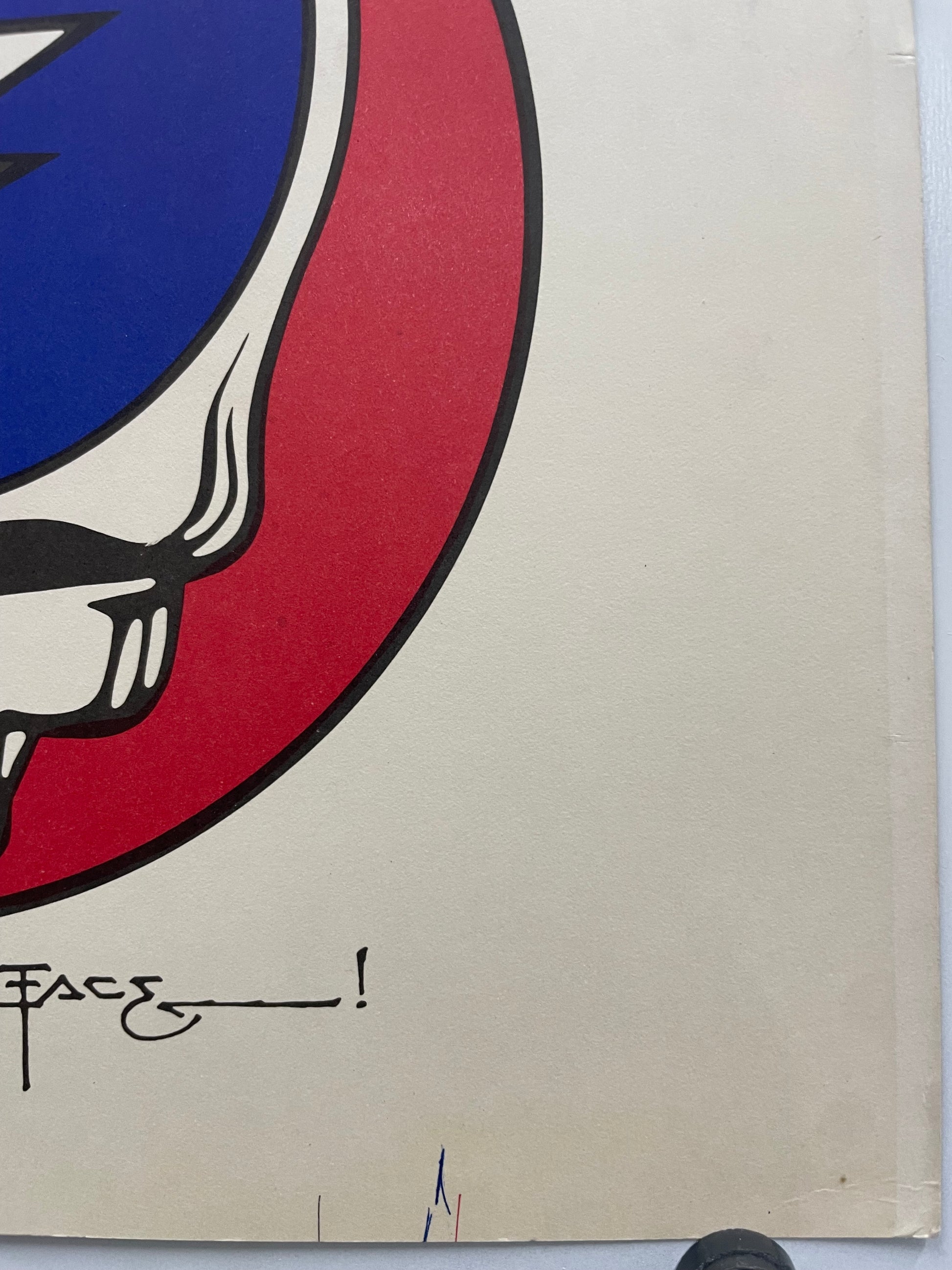 rare and vintage, GRATEFUL DEAD - Steal Your Face, music album promo poster produced by Atlantic Recording Corp., 1977 - HAPPIEST KID FINDS - Museum-quality antique and vintage posters, original art, preservation and restoration