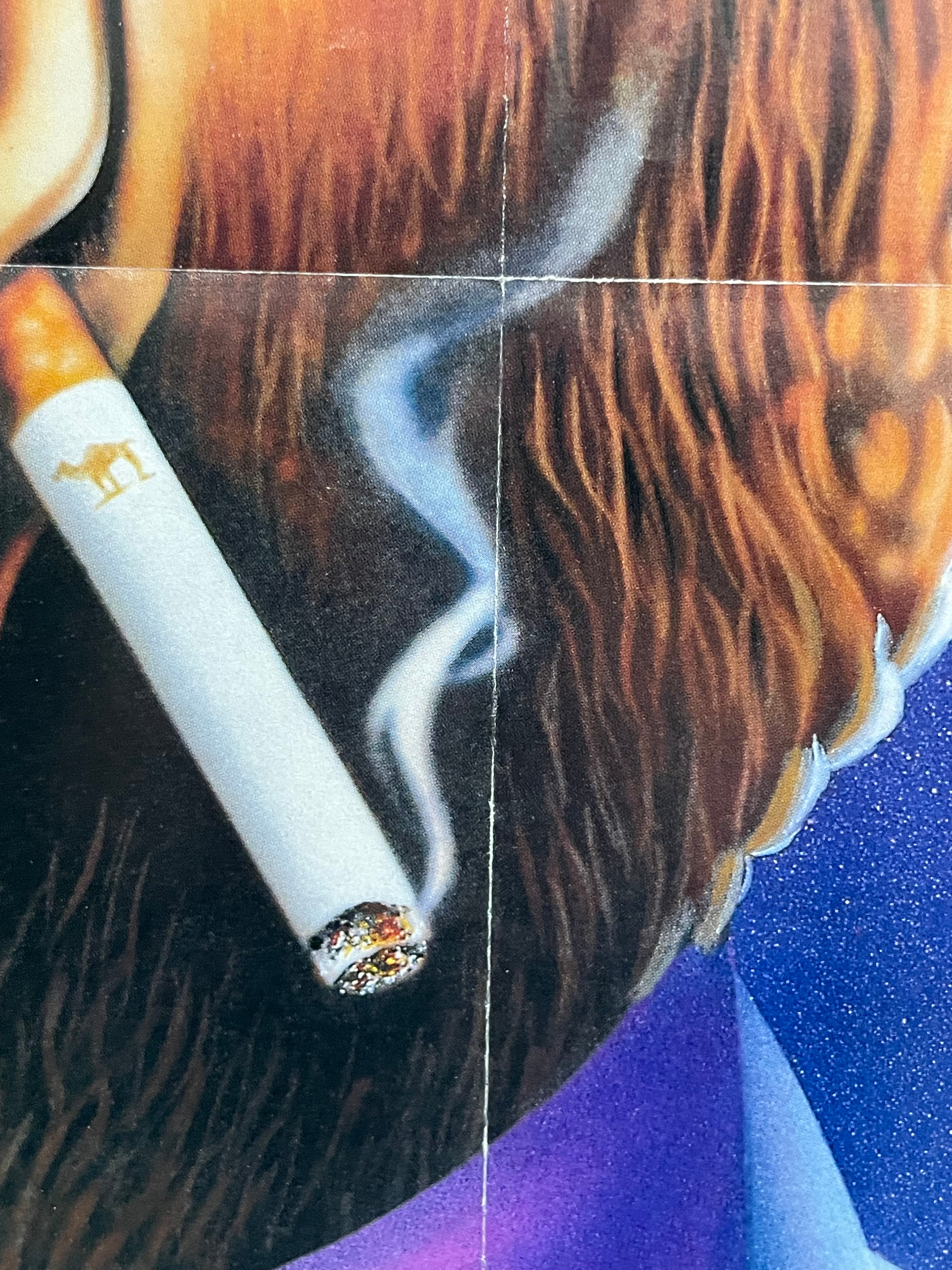 vintage double-sided, Smooth Character. Camel cigarettes ad featuring Joe Camel, 1990 - HAPPIEST KID FINDS - Museum-quality antique and vintage posters, original art, preservation and restoration