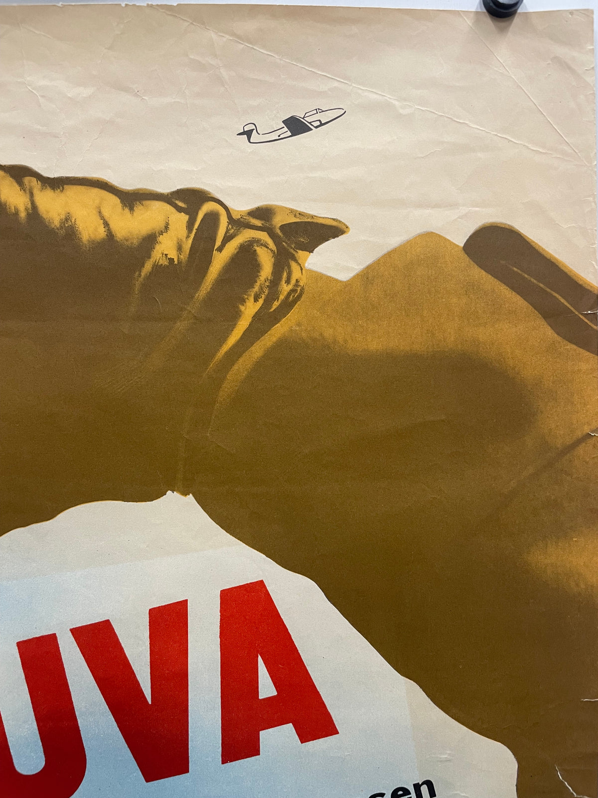 vintage, de LUVA biedt ruime kansen, lithographic recruitment poster, 1951 - HAPPIEST KID FINDS - Museum-quality antique and vintage posters, original art, preservation and restoration