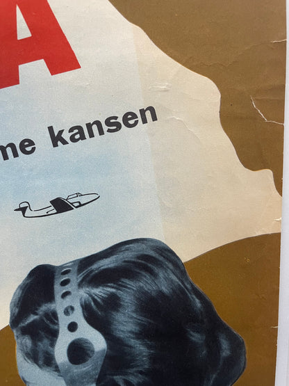 vintage, de LUVA biedt ruime kansen, lithographic recruitment poster, 1951 - HAPPIEST KID FINDS - Museum-quality antique and vintage posters, original art, preservation and restoration