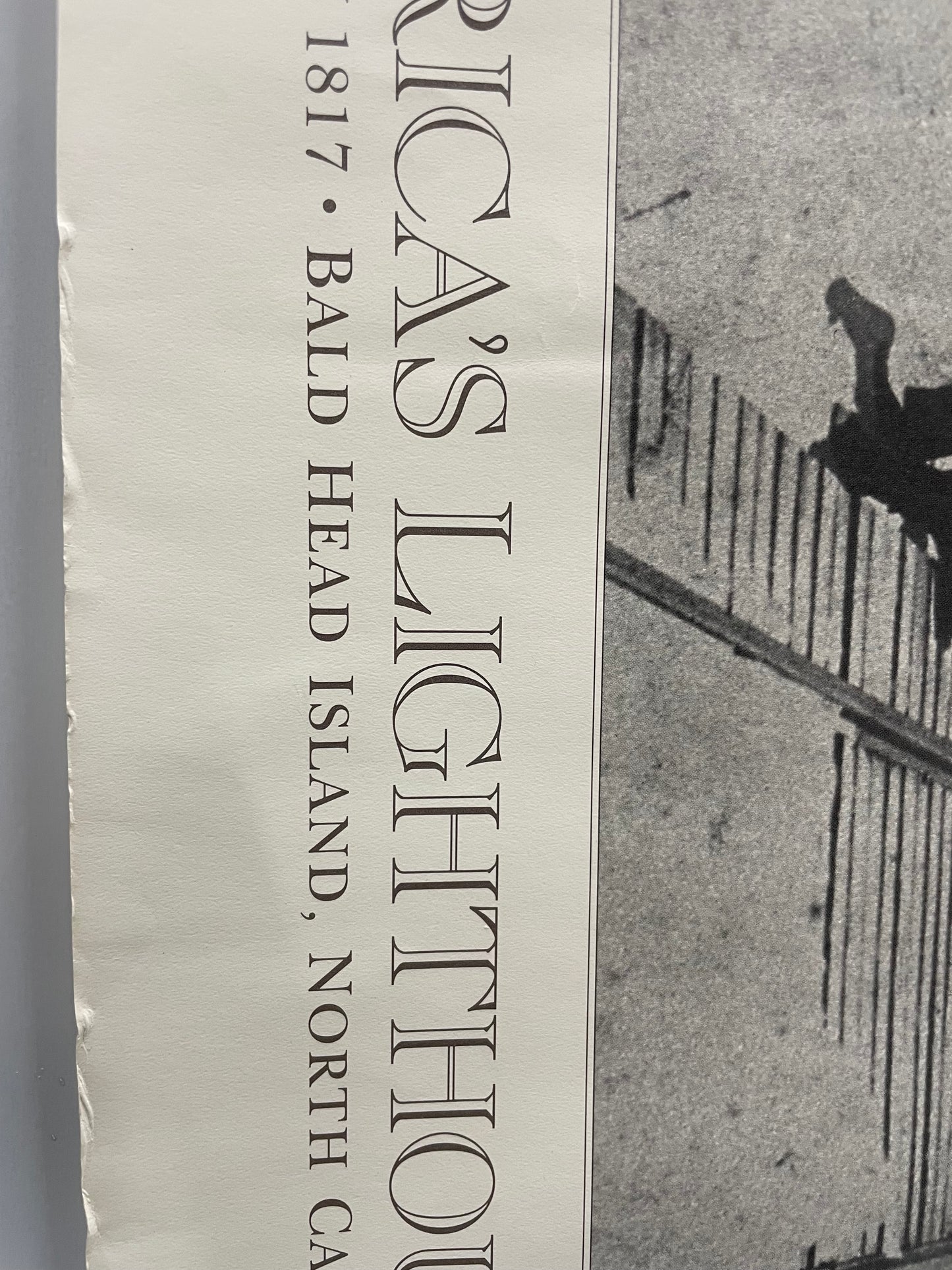 original and vintage, America’s Lighthouses  - Old Baldy Foundation, exhibition poster, North Carolina, c.2017 - HAPPIEST KID FINDS - Museum-quality antique and vintage posters, original art, preservation and restoration