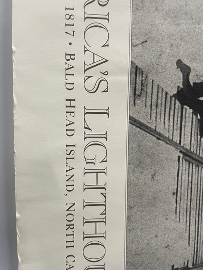 original and vintage, America’s Lighthouses  - Old Baldy Foundation, exhibition poster, North Carolina, c.2017 - HAPPIEST KID FINDS - Museum-quality antique and vintage posters, original art, preservation and restoration