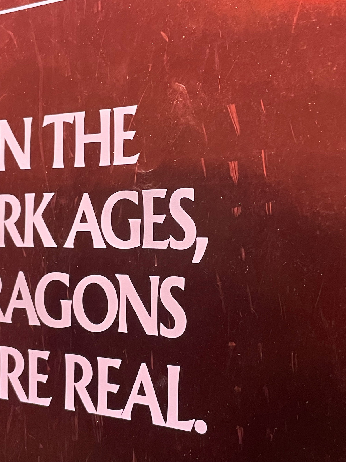 vintage and rare, Dragonslayer Teaser 1-sheet (red foil), 1981 - HAPPIEST KID FINDS - Museum-quality antique and vintage posters, original art, preservation and restoration