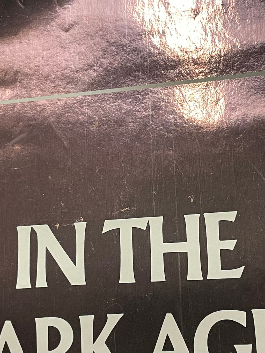 vintage and rare, Dragonslayer, rolled Teaser 1-sheet (lavender foil), 1981 - HAPPIEST KID FINDS - Museum-quality antique and vintage posters, original art, preservation and restoration