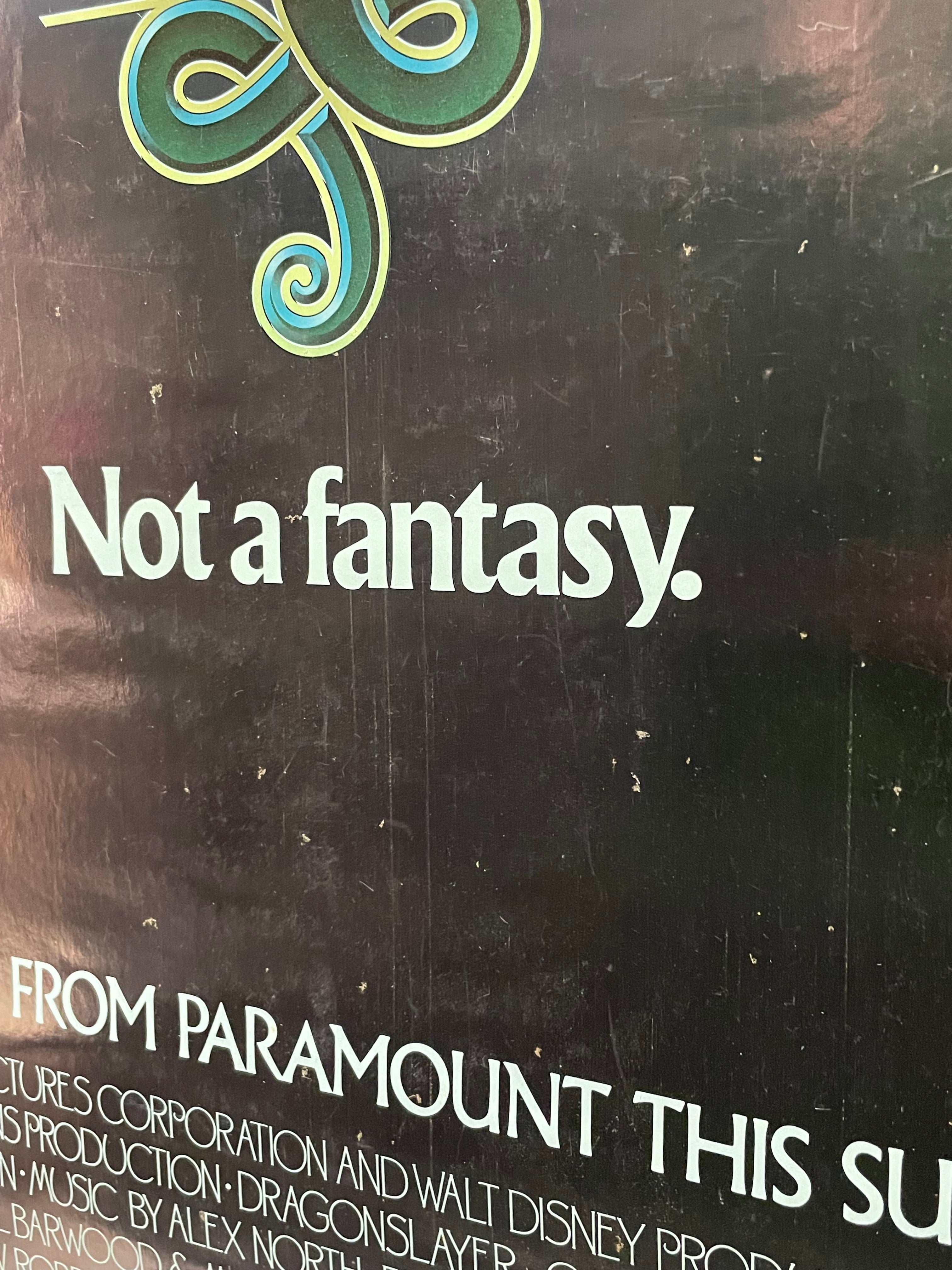 vintage and rare, Dragonslayer, rolled Teaser 1-sheet (lavender foil), 1981 - HAPPIEST KID FINDS - Museum-quality antique and vintage posters, original art, preservation and restoration