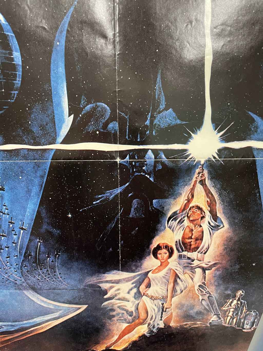 authentic and vintage, Star Wars - The Original is Back (Re-Release), sci-fi film poster, 1982 - HAPPIEST KID FINDS - Museum-quality antique and vintage posters, original art, preservation and restoration