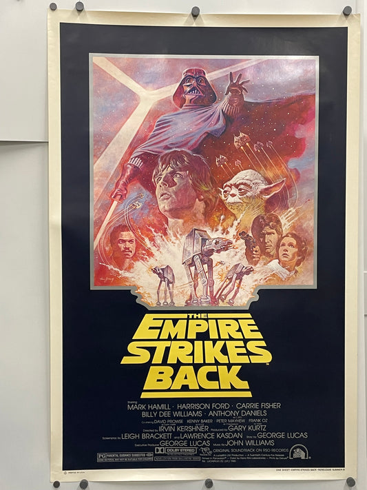 authentic and vintage, Empire Strikes Back (Re-release), rolled sci-fi film poster, 1981 - HAPPIEST KID FINDS - Museum-quality antique and vintage posters, original art, preservation and restoration