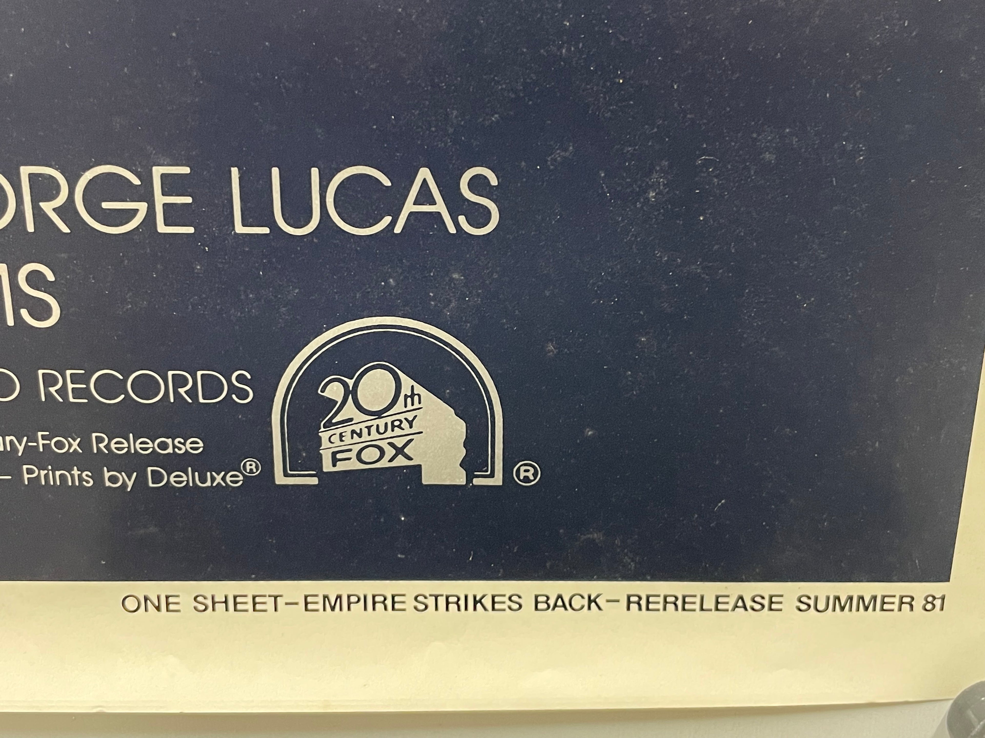 authentic and vintage, Empire Strikes Back (Re-release), rolled sci-fi film poster, 1981 - HAPPIEST KID FINDS - Museum-quality antique and vintage posters, original art, preservation and restoration