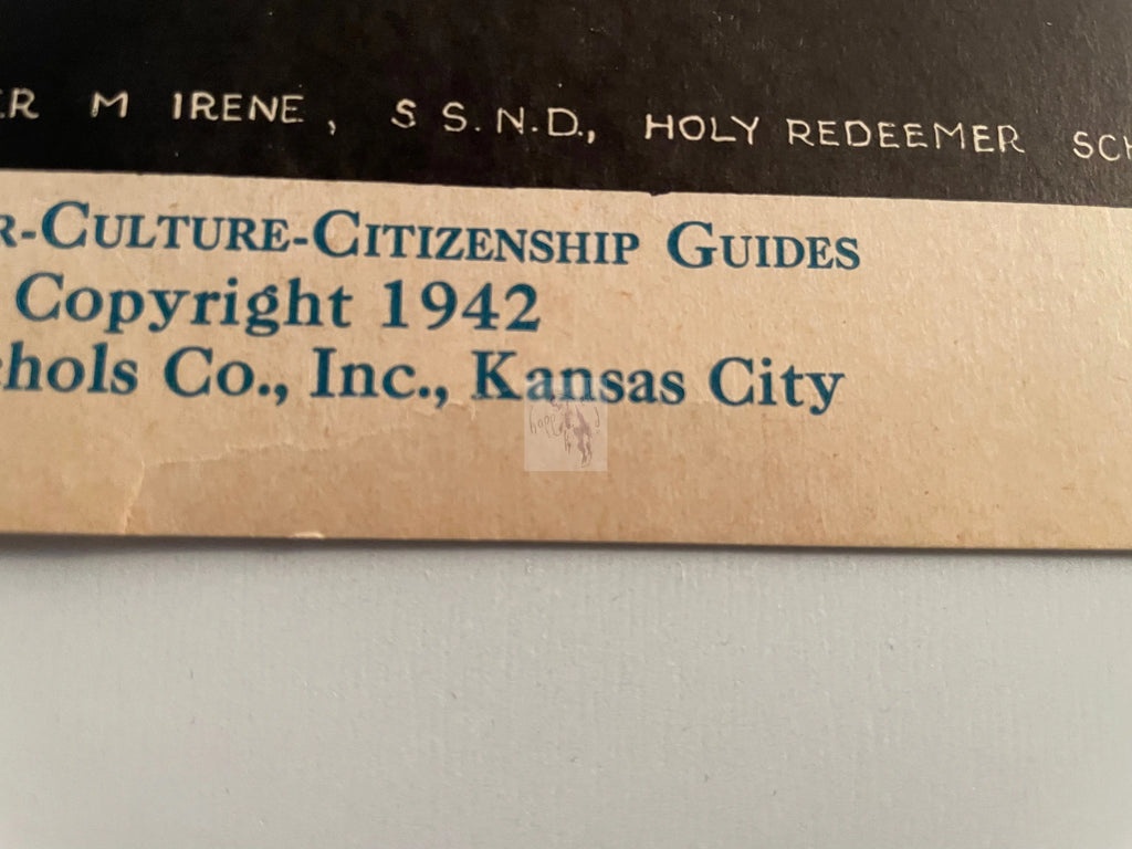 Number 6, “On, Sail On and On!” (October) -Character Culture Citizenship Guides, vintage educational motivational poster, 1942 Happiest Kid Finds