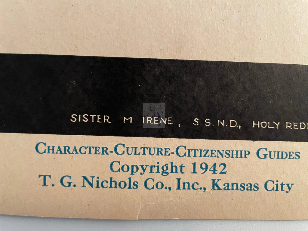 Number 6, “On, Sail On and On!” (October) -Character Culture Citizenship Guides, vintage educational motivational poster, 1942 Happiest Kid Finds