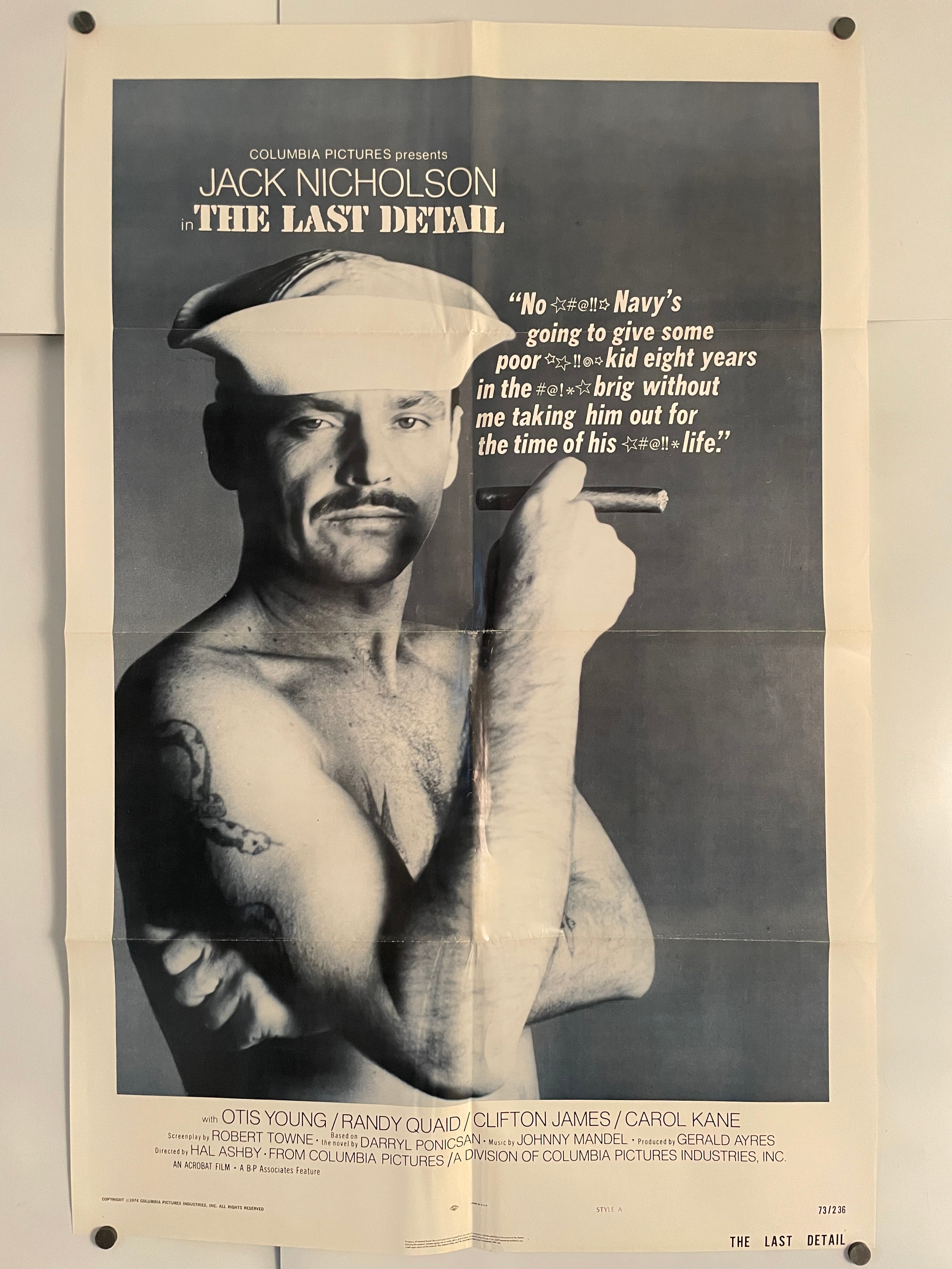 The Last Detail Jack Nicholson Vintage Film Poster 1973 | Happiest Kid Finds Happiest Kid Finds